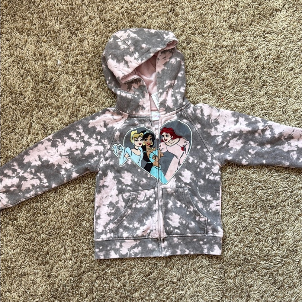 Disney Pink and Gray Sweatshirt with Playful Character Design